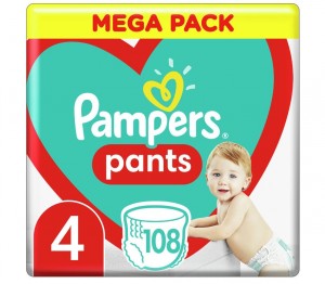 Pampers Pants Boy/Girl 4 108 pc(s)