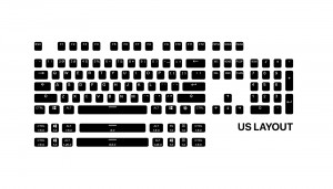 SteelSeries PrismCaps Universal Double Shot PBT Keycaps Black US (60200)