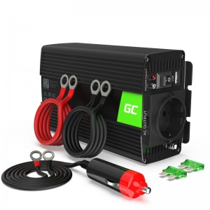 Green Cell Car Power Inverter Converter 12V to 230V 300W/600W Pure sine (INV05DE)