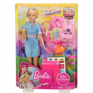 Mattel Doll Barbie Dreamhouse Adventures Barbie Travel Fun (FWV25)