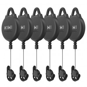 KIWI Design V2 Silent VR cable management (6-pack, black)