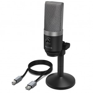 Fifine K670 silver condenser microphone / USB
