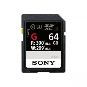 Sony SDXC 64GB Class 10 UHS-II U3 Read 300 MB/s Write 299MB/s (SF-G64)