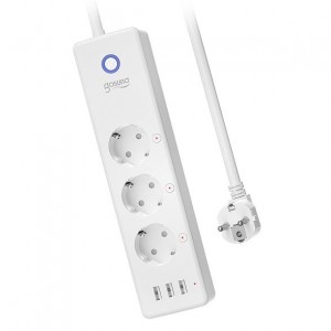 Gosund Tuya Smart Life Wi-Fi viedais pagarinātājs 3x kontaktligzdas 3x USB 3680W (GOSUND-P1)
