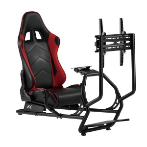 NanoRS Racing Simulator Cockpit 3 in 1 Play Seat with Faux Leather Cover Steering Wheel Stand TV (RS160)