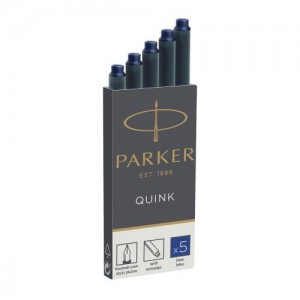 Parker Fountain Pen Ink cartridges 5 pack Permanent Blue (3501179503844)