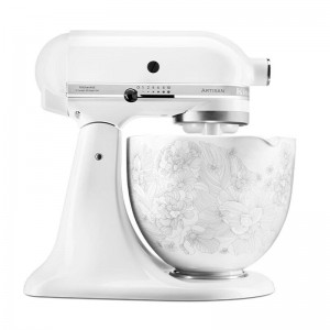 KitchenAid Artisan Floral White Limited Edition Stand Mixer 300W (5KSM156WFEWH)