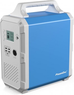 PowerOak BLUETTI EB120 Portable Power Station Solar Generator with 1200Wh Lithium Battery 1000W Inverter AC/DC/USB