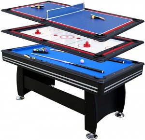 Bilaro Game Zone Pool Table 3 in 1 Blue Indoors (BL11105.72)