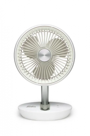 Solis Charge / Go Fan White Type 7586 (Compact, rechargeable mini fan for perfect refreshment on the go.)