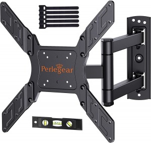 Perlegear TV Mount / Swivel Tilting Wall Mount for 23–55 Inch Flat & Curved TV or Monitor up to 45 kg