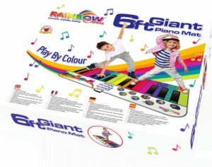 Rainbow Colours Giant Piano Mat 180cm