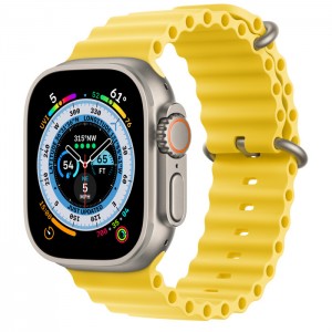Apple Watch Ultra GPS + Cellular, 49mm Titanium Case with Yellow Ocean Band MNHG3EL/A