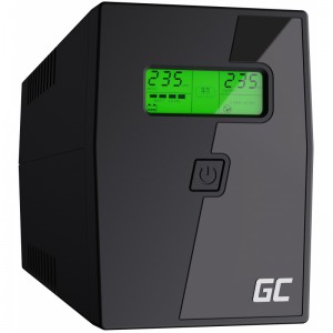 Green Cell UPS01LCD UPS 360W 600VA 2-AC Outlets