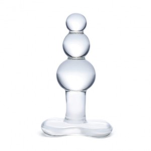 Glas Toys Anal Sex Toy Butt Plug Transparent Glass 1 pcs (4890808219263)