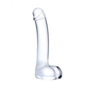 Glas Toys Classic Dildo Transparent Glass 177mm 9.5cm (4890808219249)