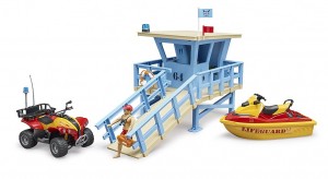 Bruder bworld lifeguard station with quad bike and personal water craft (62780)