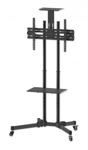 Manhattan Economy Height-Adjustable Multimedia TV Cart 37 to 70 (766623461238)