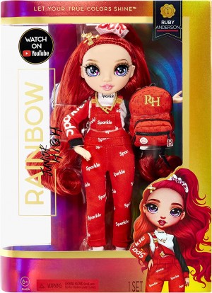 Rainbow High Junior High Fashion Doll - Ruby Anderson (Red)