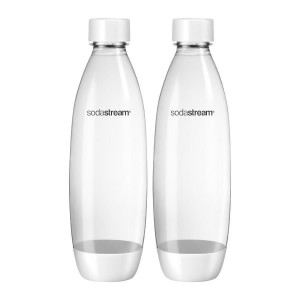 SodaStream 1 litre Fuse Bottles - White Two-Pack for the Dishwasher (7290113763548)