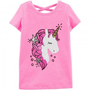 Carters Inc OshKosh - Crossback Flip Sequin Unicorn Top (3H252112)