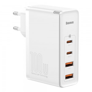 Baseus GaN2 Pro fast wall charger 100W USB / USB Typ C Quick Charge 4+ Power Delivery white (CCGAN2P-L02)