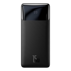 Baseus Bipow powerbank with display 10000mAh 15W black (Overseas Edition) + USB-A - Micro USB 0.25m cable black (PPBD050001)