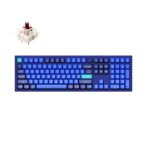 Keychron Q6 100% Navy Blue (ANSI, RGB, Hot-Swap, Gateron Pro Brown Switch) (X0036WLHRF)