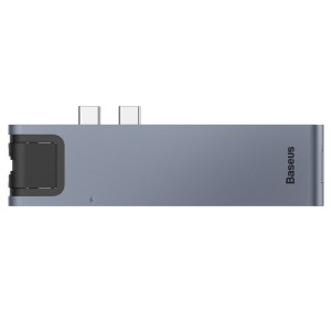 Baseus Multifunctional HUB 7in1 USB C Thunderbolt Docking Station (MacBook Pro 2016 / 2017 / 2018) gray