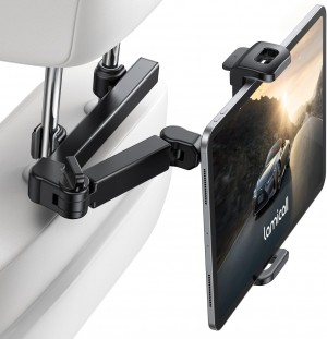 Lamicall Car Tablet Mount, Tablet Holder, Extendable Car Tablet Holder Headrest 4.7-11.0 Inch Devices