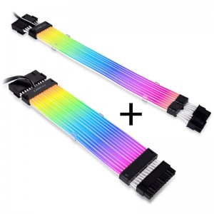 Lian Li Strimer Plus V2 RGB Motherboard + Strimer Plus V2 Triple 8-Pin RGB VGA (GABU-321)