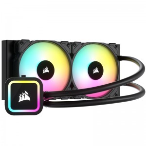 Corsair iCUE H100x RGB ELITE Complete Water Cooling - 240 mm, Black (CW-9060065-WW2)