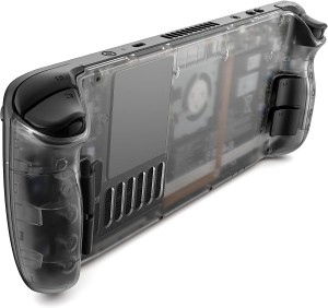 JSAUX Transparent Back Plate Compatible for Steam Deck (Crystal White)