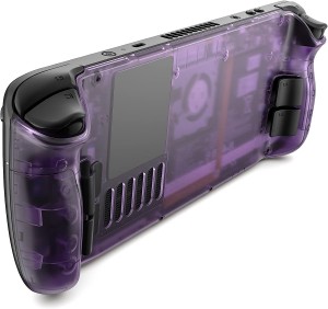 JSAUX Transparent Back Plate Compatible for Steam Deck (Purple)