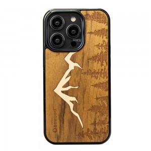 Bewood Wooden case for iPhone 14 Pro Mountains Imbuia
