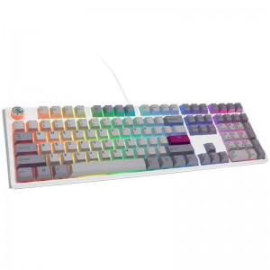 Ducky One 3 Mist Grey Gaming Keyboard, RGB LED - MX-Silent-Red (US) (DKON2108ST-SUSPDMIWHHC2)