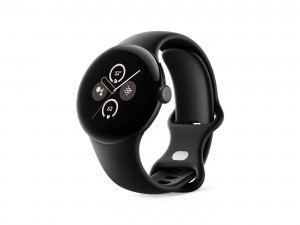 Google Pixel Watch 2 4G/LTE + Bluetooth/Wi-Fi Aluminum case in Matte Black / Sport strap in Obsidian