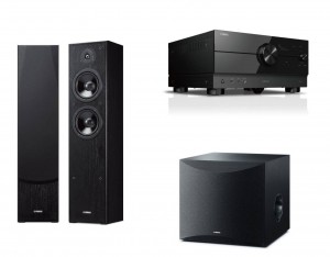 Yamaha RX-V4A + NS-F51 Black (Set of 2) + NS-SW100