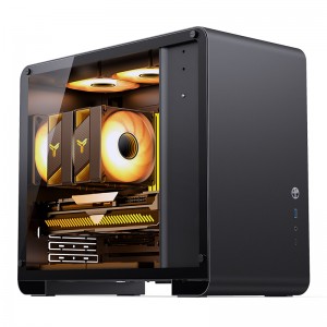 Jonsbo U4 Mini Micro-ATX-Tower, Tempered Glass Black