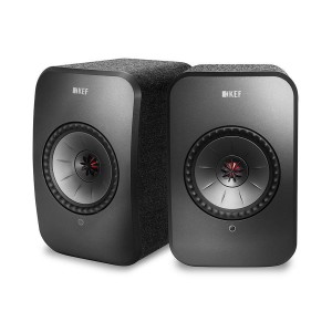 KEF LSX Wireless Bookshelf Speakers Black (Pair / Set of 2)