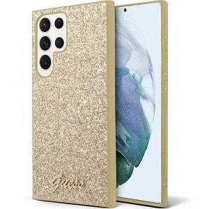 Guess Glitter Script Case for Samsung Galaxy S24 Ultra - Gold (3666339241384)