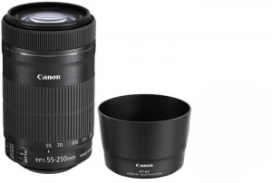 Canon EF-S 55-250mm f/4-5.6 IS STM + ET-63 + Lens Cloth Kit