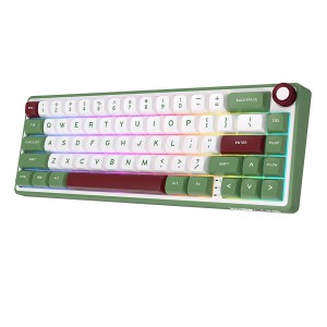 Royal Kludge R65 RGB Green sand wired mechanical keyboard | 60%, Brown switches, US