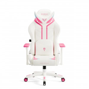 Diablo X-Ray 2.0 Normal Size White-Pink Ergonomic Chair