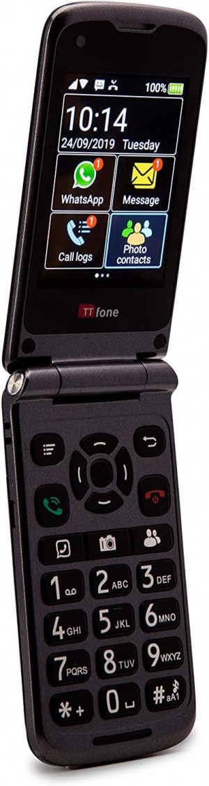 TTfone Titan TT950 Whatsapp 3G Touchscreen Senior Big Button Flip Mobile Phone - Simple and Easy to Use (Call Only)