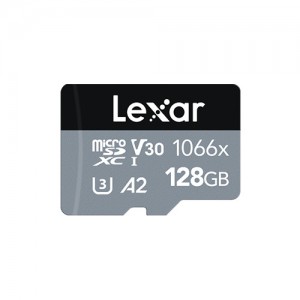 Lexar Professional 1066x microSDXC 128GB UHS-I 160MB/s read 120MB/s write SILVER Series (LMS1066128G-BNANG)