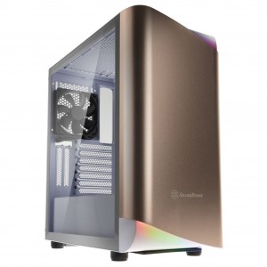 SilverStone Seta A1 Mid Tower, Tempered Glass - White/rosegold (SST-SEA1GW-G)