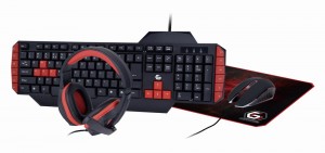 Gembird Ultimate Gaming Kit - Keyboard, Headset, Mouse, Mousepad (GGS-UMG4-02)