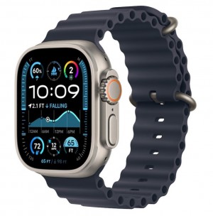 Apple Watch Ultra 2 GPS + Cellular 49mm Natural Titanium Navy Ocean Band MX4D3