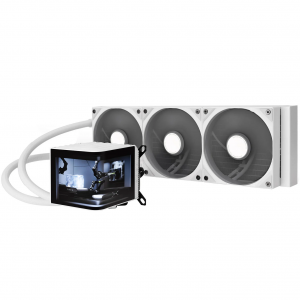 TRYX PANORAMA 360 All-in-One Liquid Cooling, 3D-AMOLED Display - 360mm, White (L-P360N-DS3M-G0W)